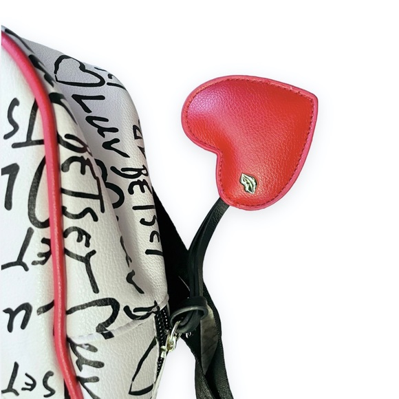 Betsey Johnson Amor mini backpack purse hearts romantic eclectic feminine unique - Picture 5 of 10